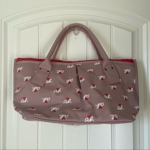 Cute Agnes B tote bag pink with hearts